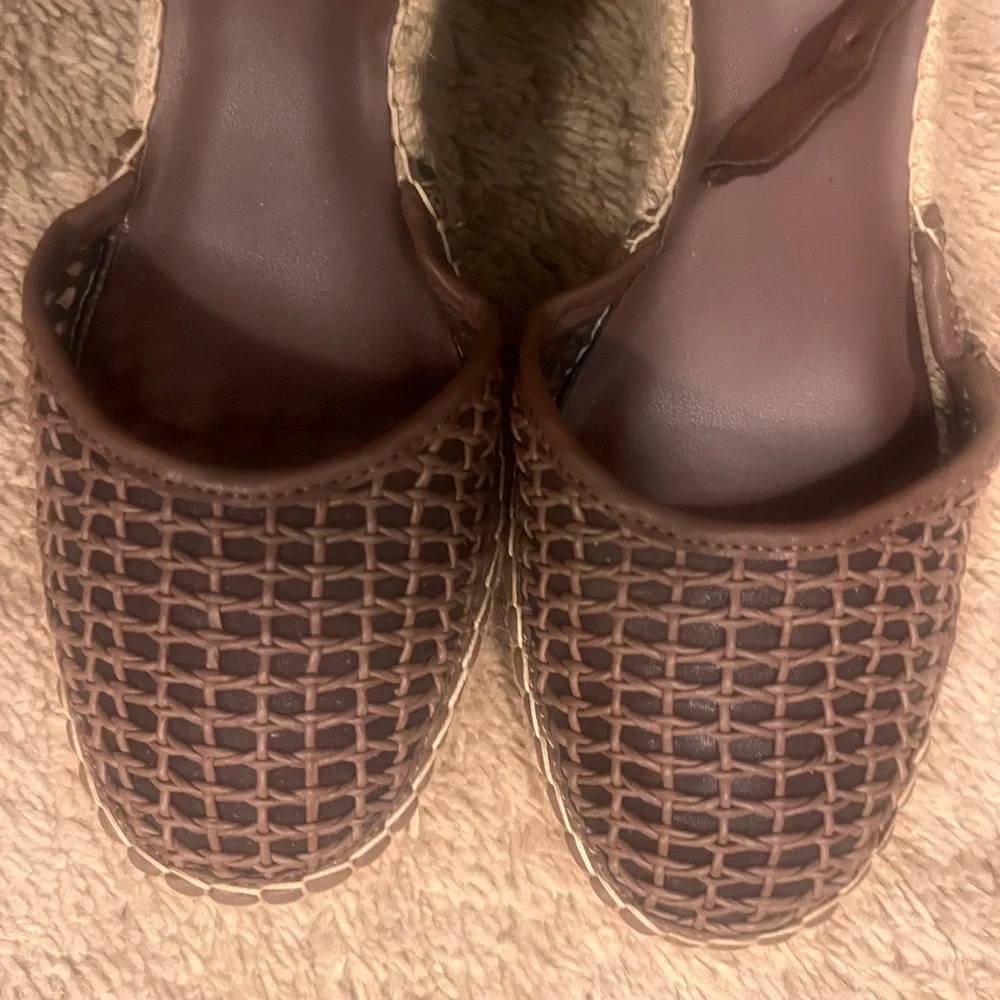 Franco Sarto Idalia Espadrille Wedge Sandals Dark Brown Size 7.5 NWOT